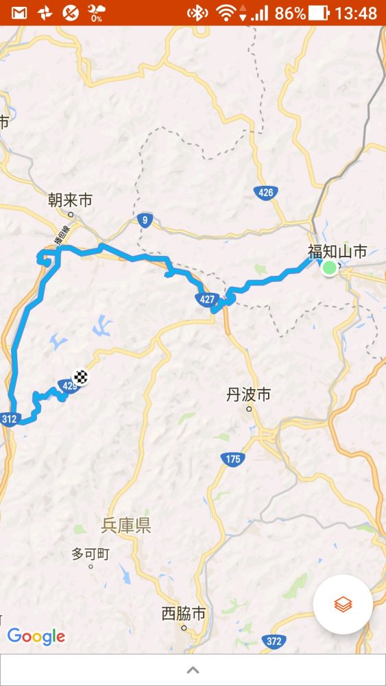 福知山から竹田城跡を経て生野渓谷へ