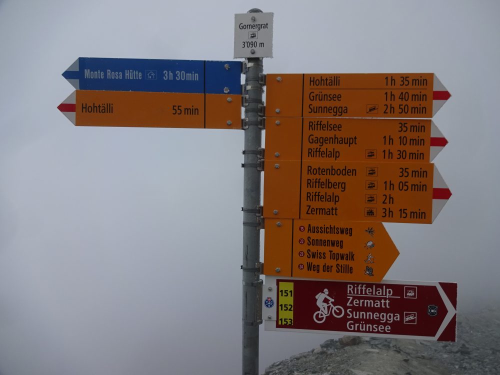 ハイキングルート標識