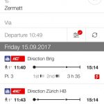 スイス連邦鉄道SBBのアプリが無茶苦茶便利でした。