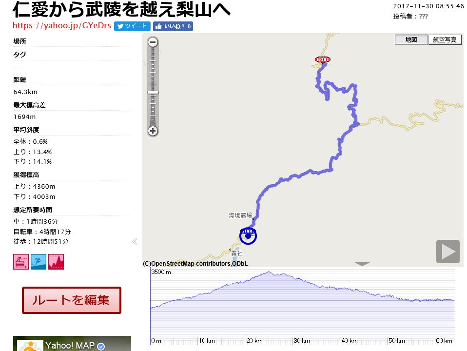 仁愛から武嶺を越え梨山へ