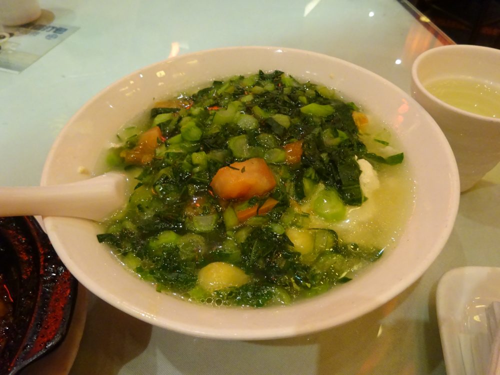 青菜豆花