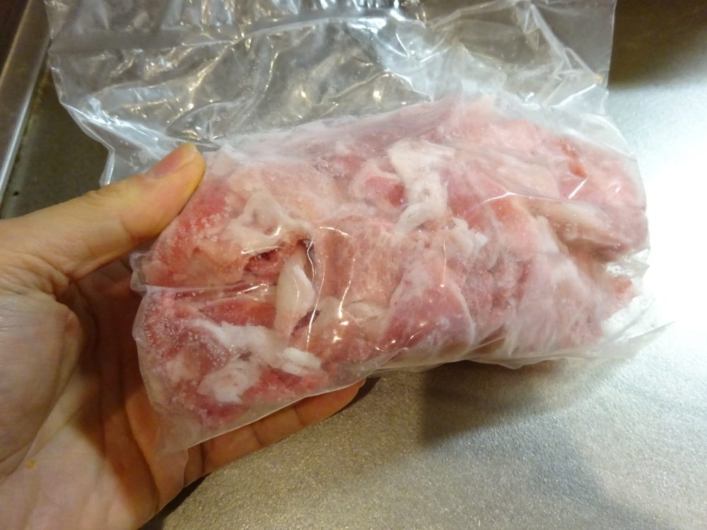 肉類は冷凍を利用