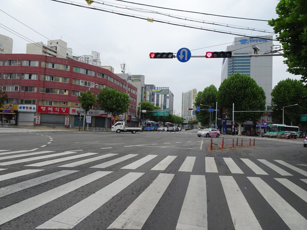 大邱市街地は走りにくい