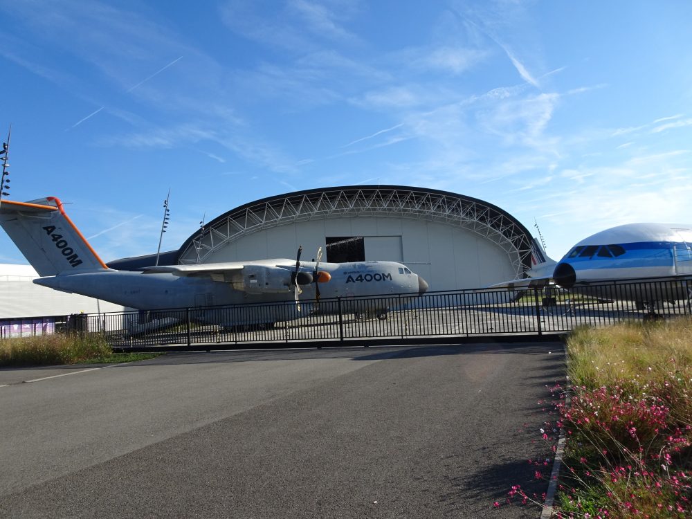 エアバス工場見学へAEROSCOPIAのA400M