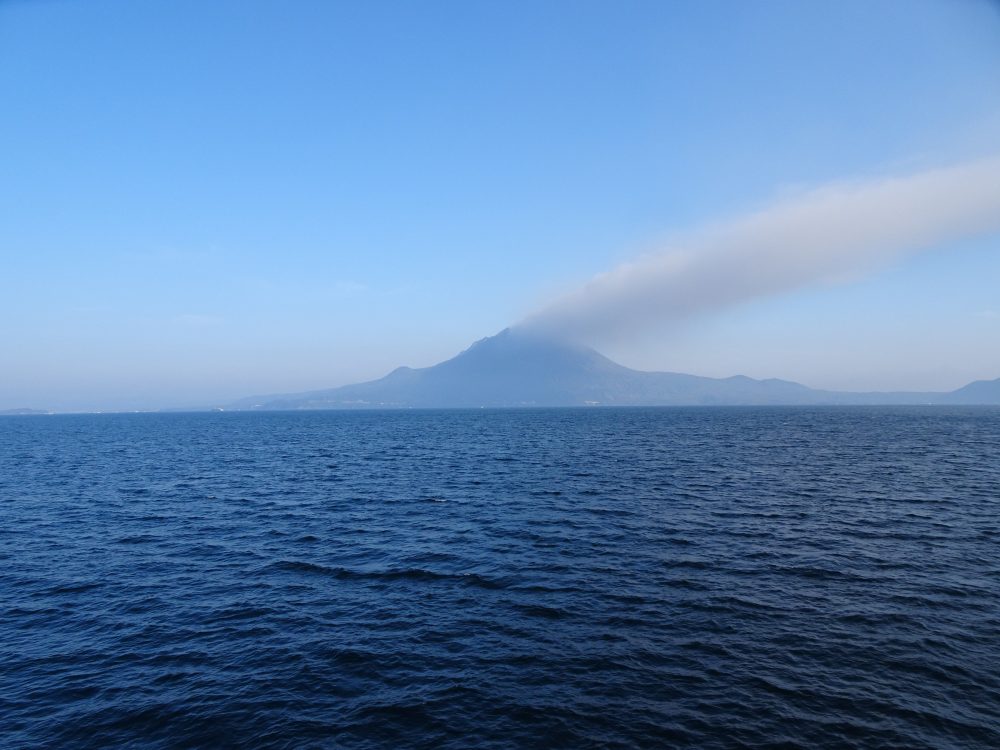 フェリーからの桜島