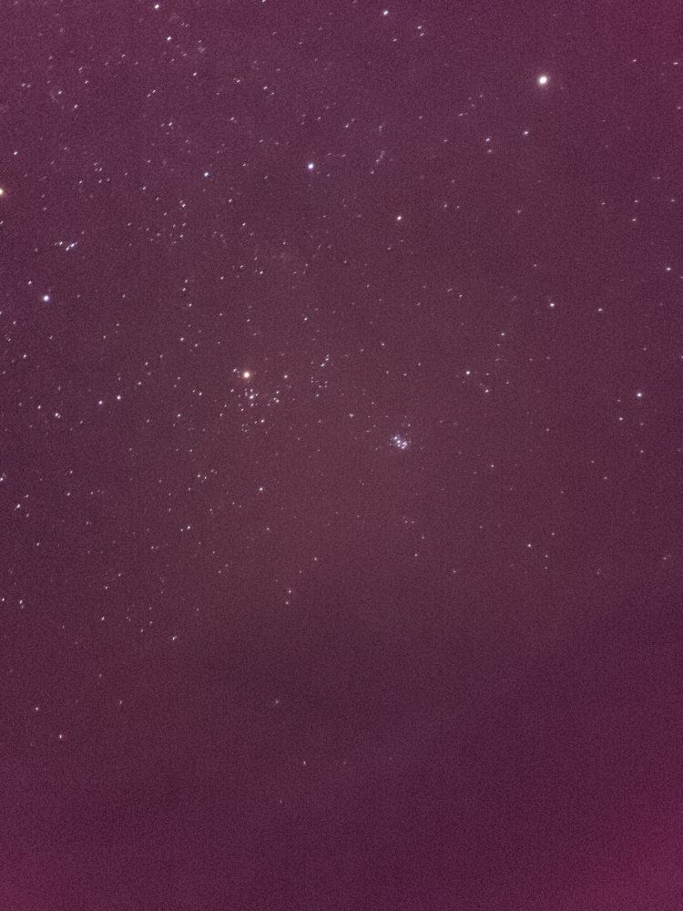 スマートフォンで人物入り星空撮影